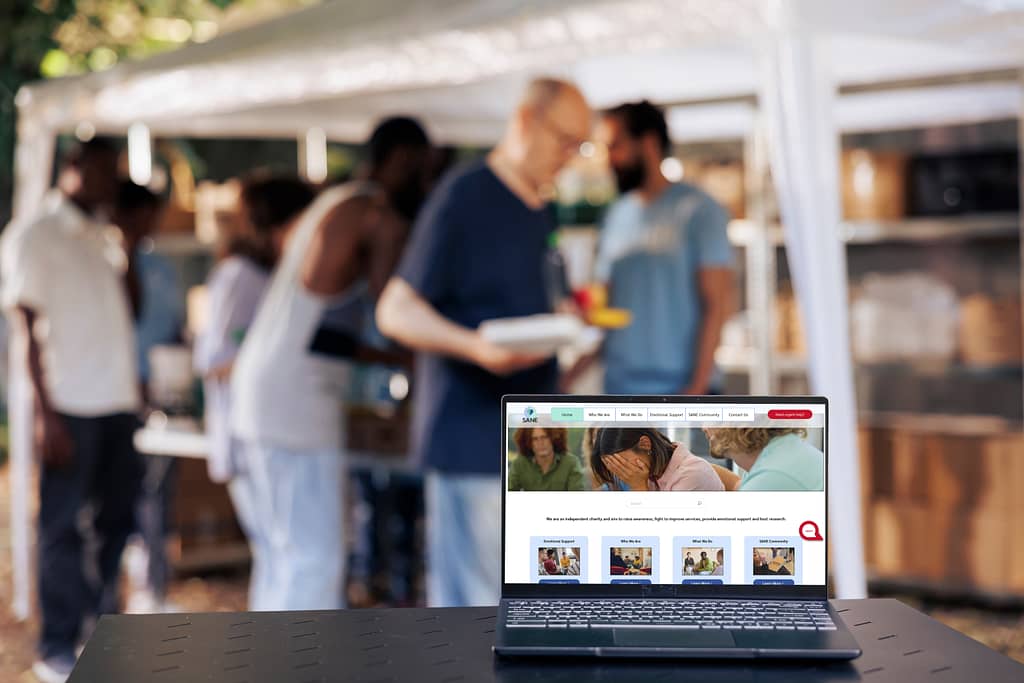 Web redesign laptop mockup